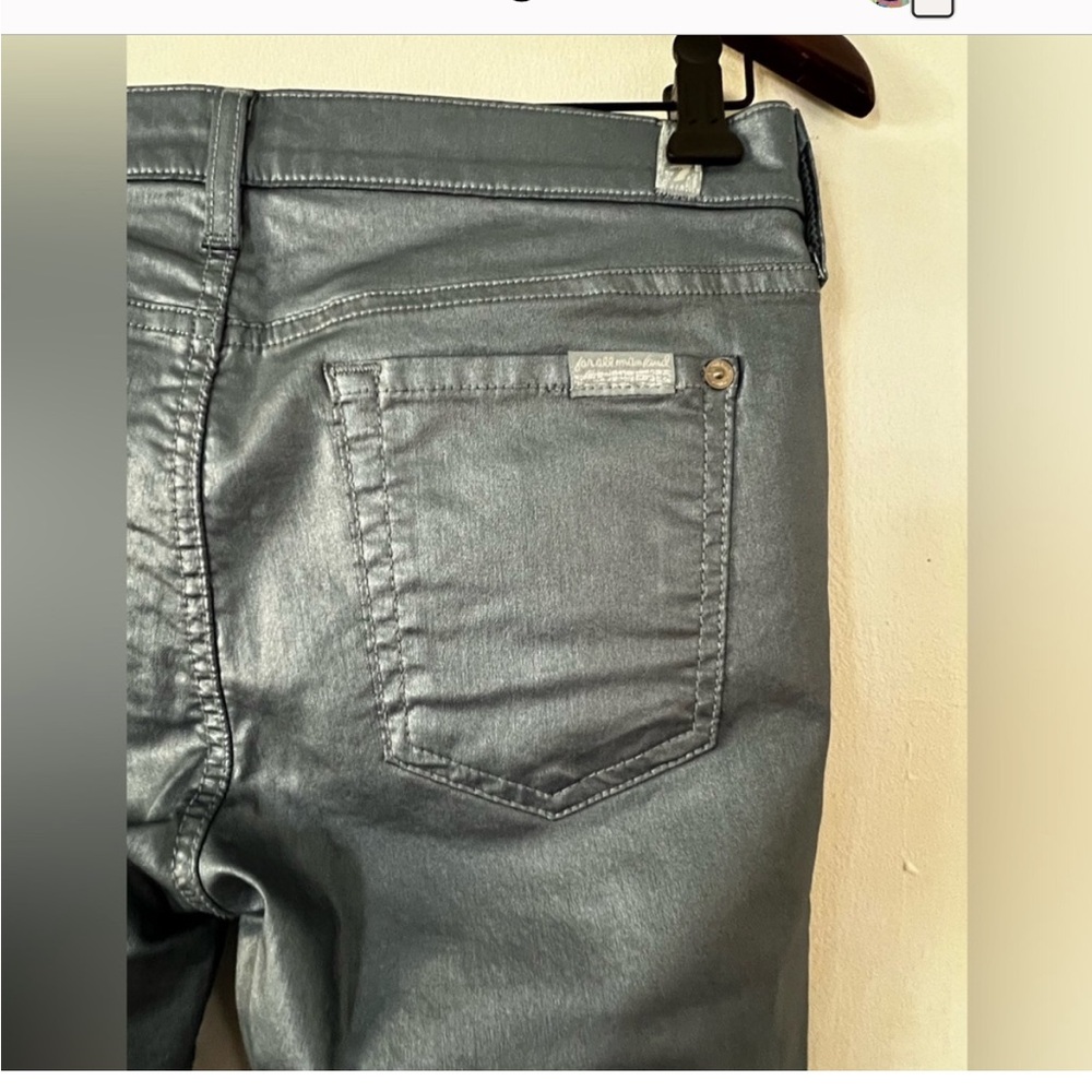 7 For All Mankind Metallic
Coated Skinny Shimmer
Jeans Sz 28 - Picture 8 of 15
